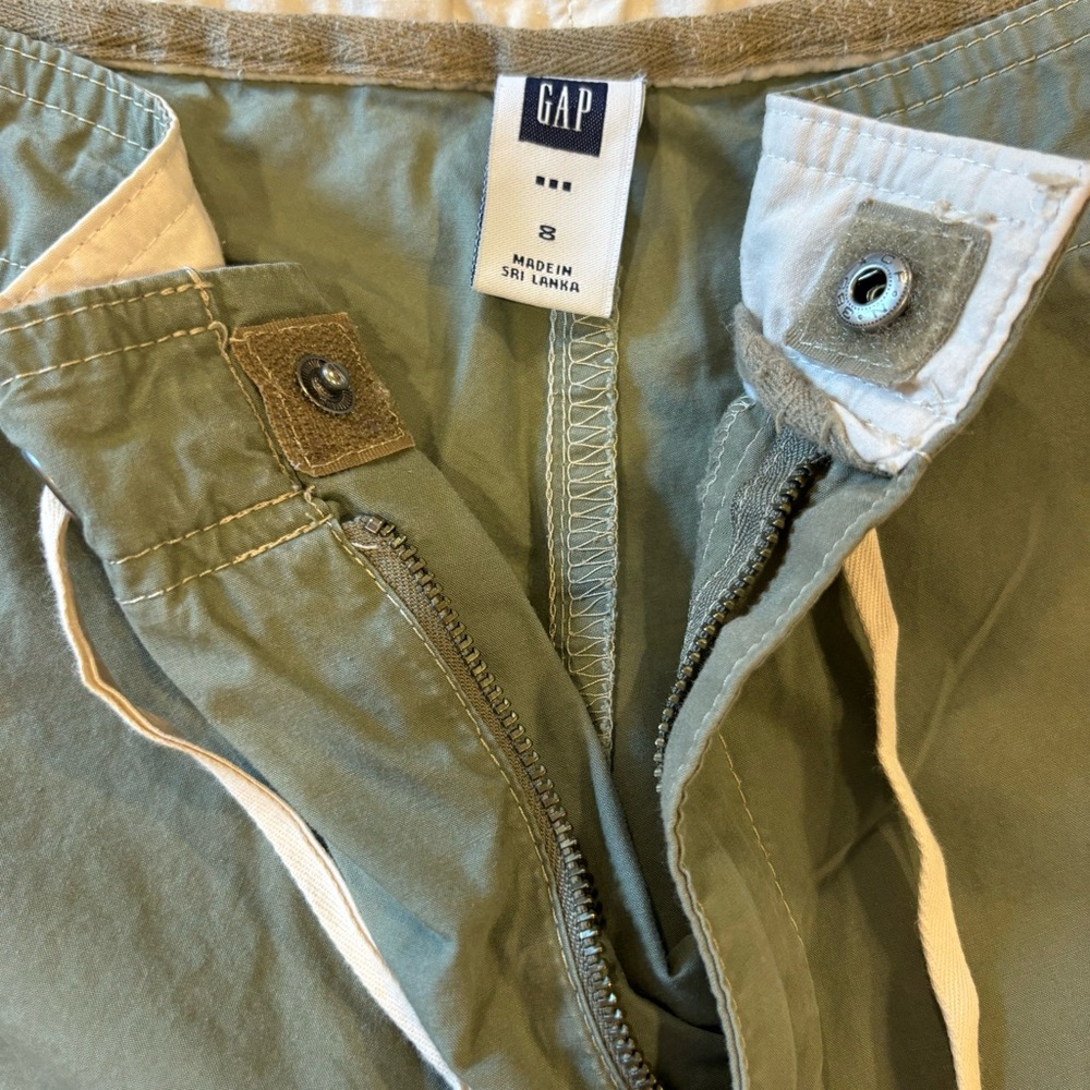 GAP Olive Green Drawstring Utility Pants Size 8 - Picture 5 of 6